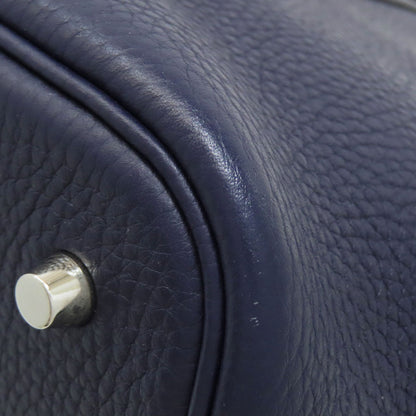 HERMES Picotin Lock MM Blue Nuit SilverHardware Handbag Taurillon Clemence Ladies [Used]