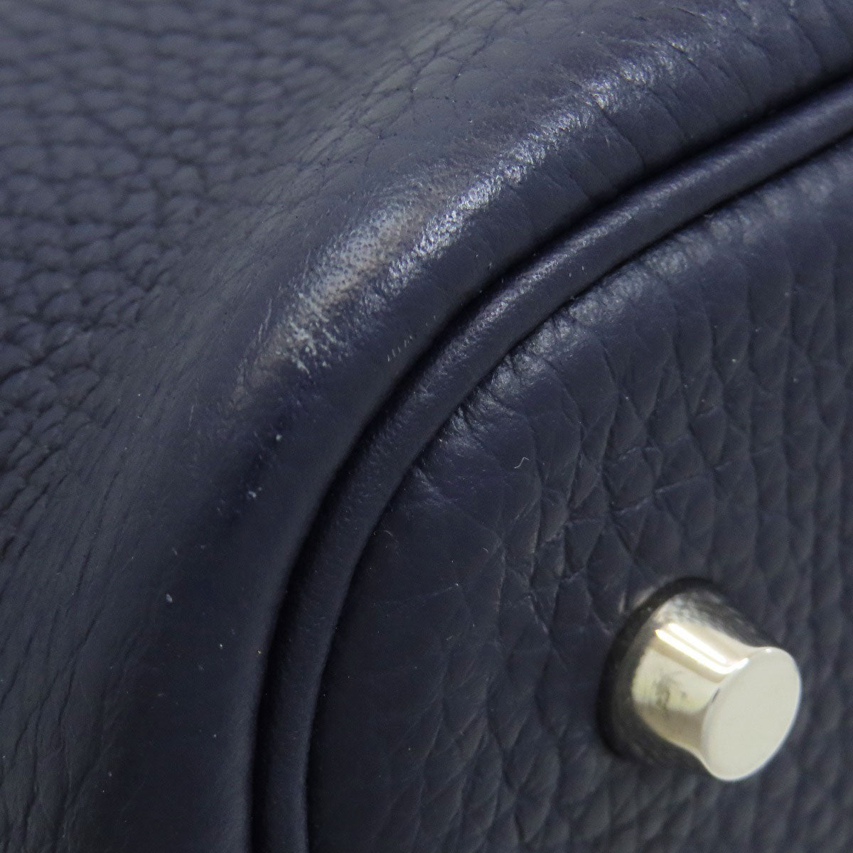 HERMES Picotin Lock MM Blue Nuit SilverHardware Handbag Taurillon Clemence Ladies [Used]