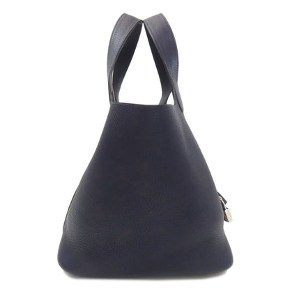 HERMES Picotin Lock MM Blue Nuit SilverHardware Handbag Taurillon Clemence Ladies [Used]