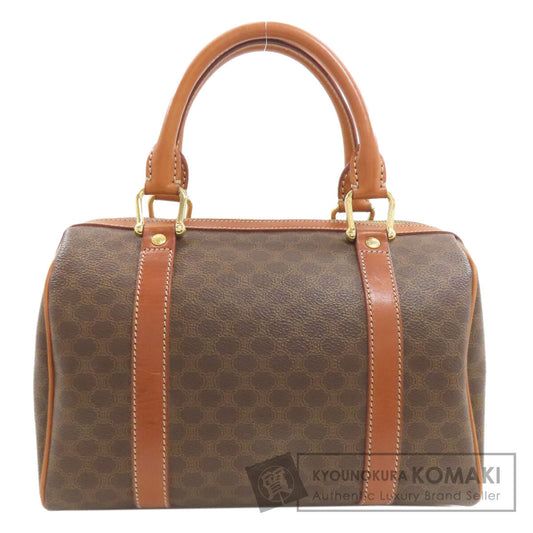 CELINE Macadam pattern Boston bag Leather Ladies [Used]