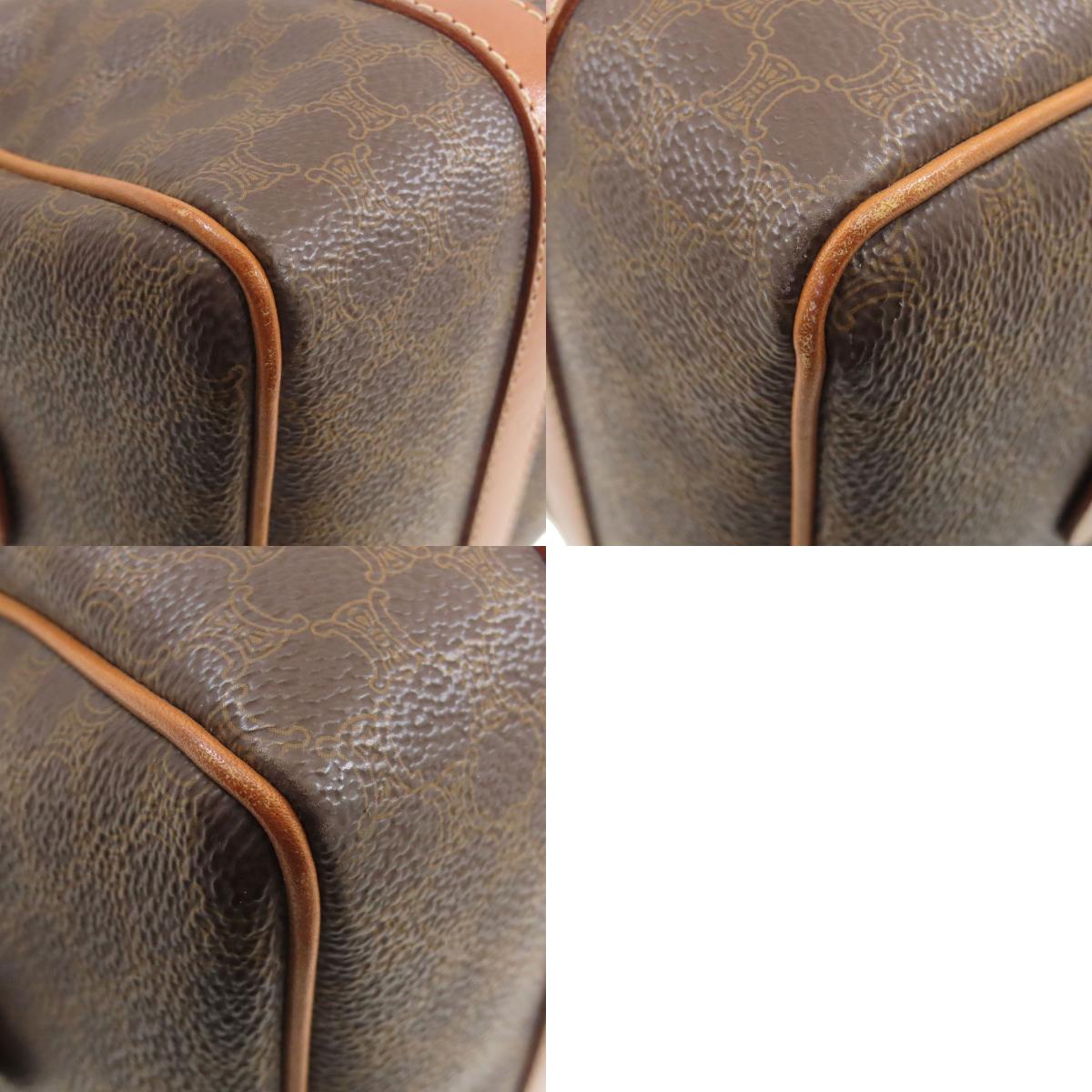 CELINE Macadam pattern Boston bag Leather Ladies [Used]