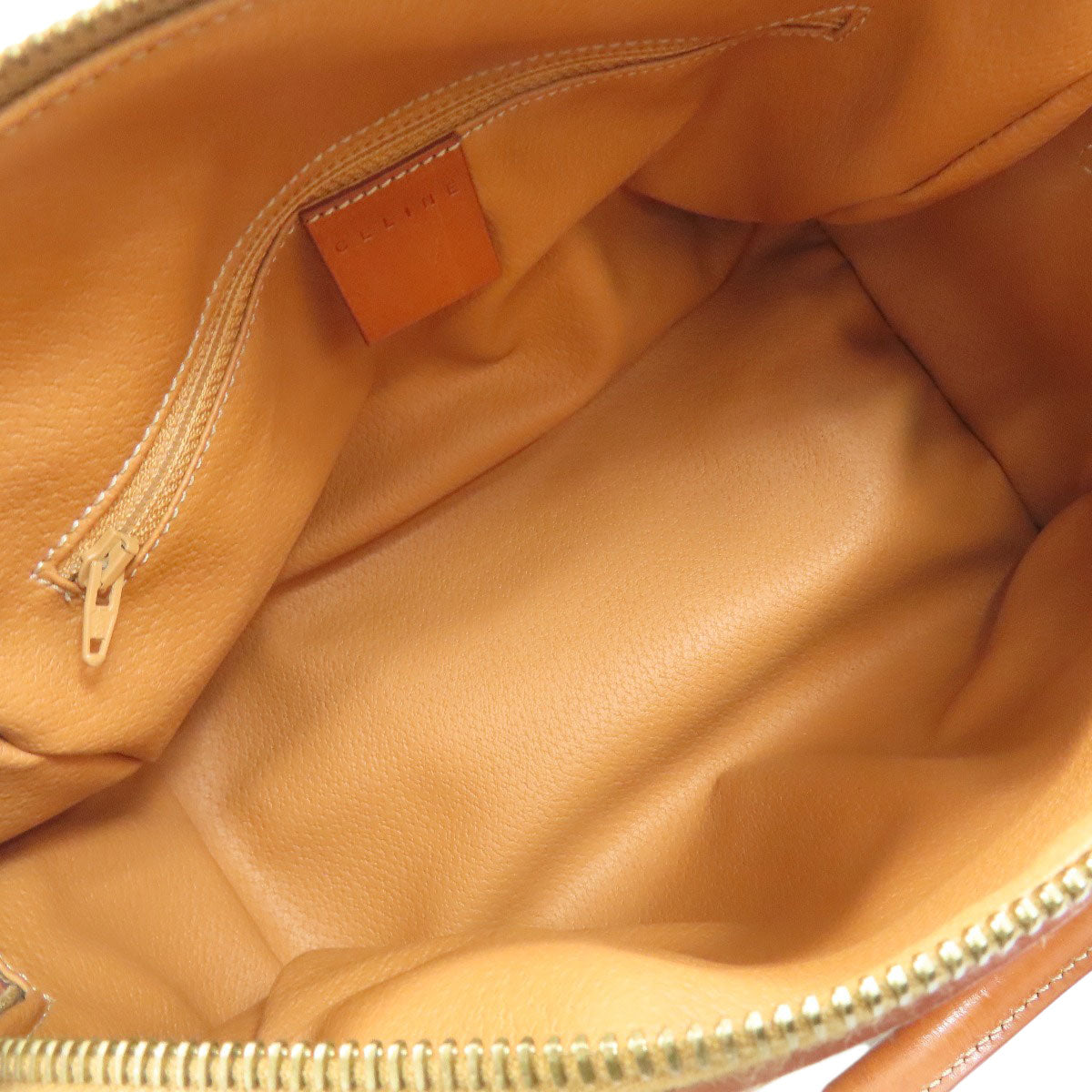 CELINE Macadam pattern Boston bag Leather Ladies [Used]