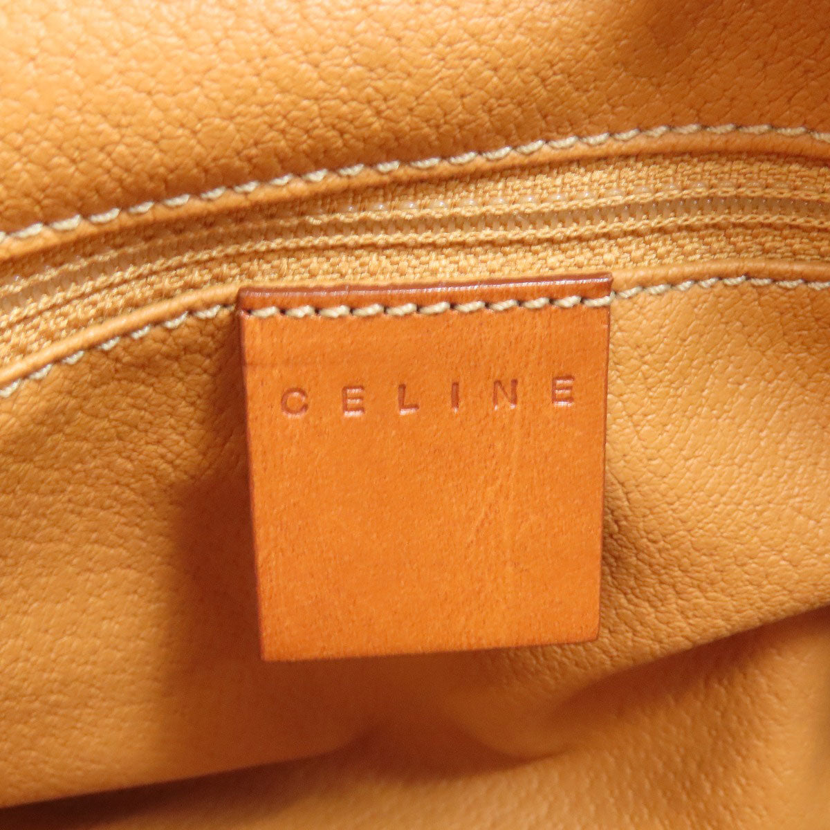 CELINE Macadam pattern Boston bag Leather Ladies [Used]