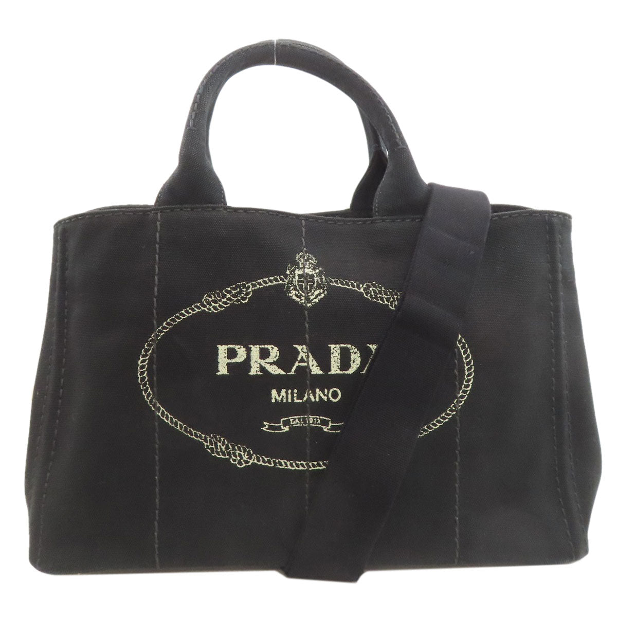 PRADA 1BG642 Canapa 2WAY Handbag Canvas Ladies [Used]