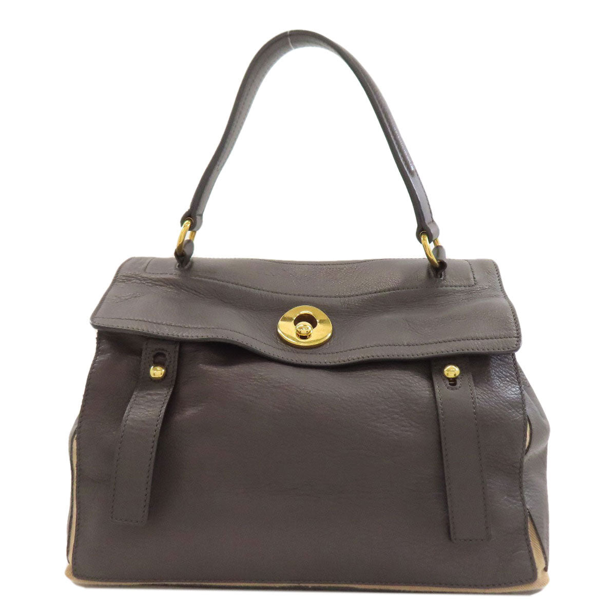 YVES SAINT LAURENT 229680 Muse toe Handbag Leather Ladies [Used]