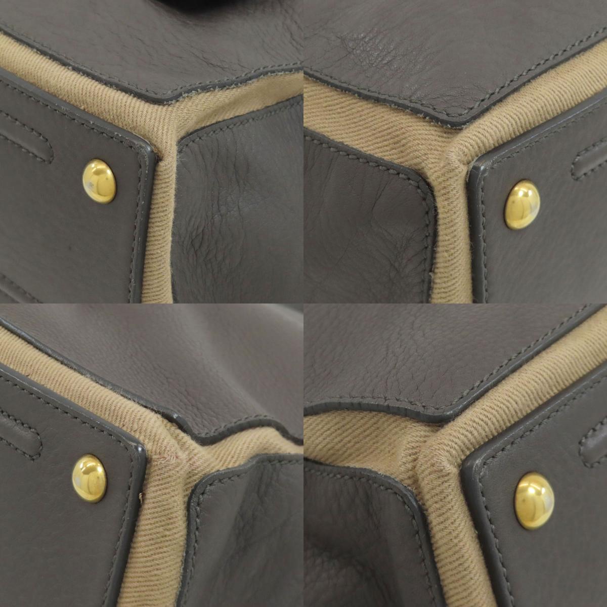 YVES SAINT LAURENT 229680 Muse toe Handbag Leather Ladies [Used]