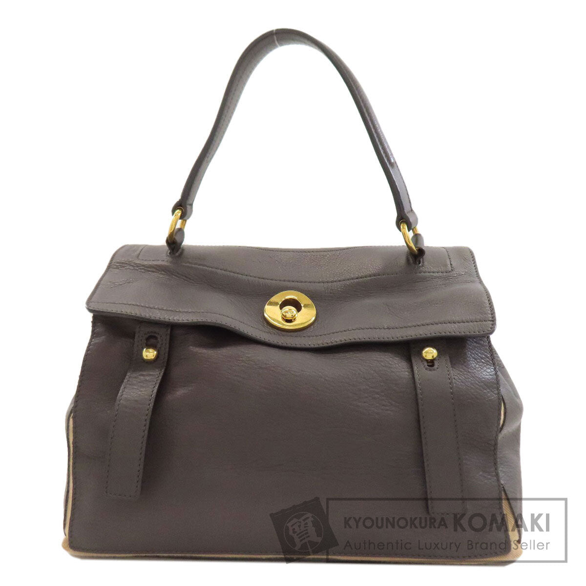 YVES SAINT LAURENT 229680 Muse toe Handbag Leather Ladies [Used]