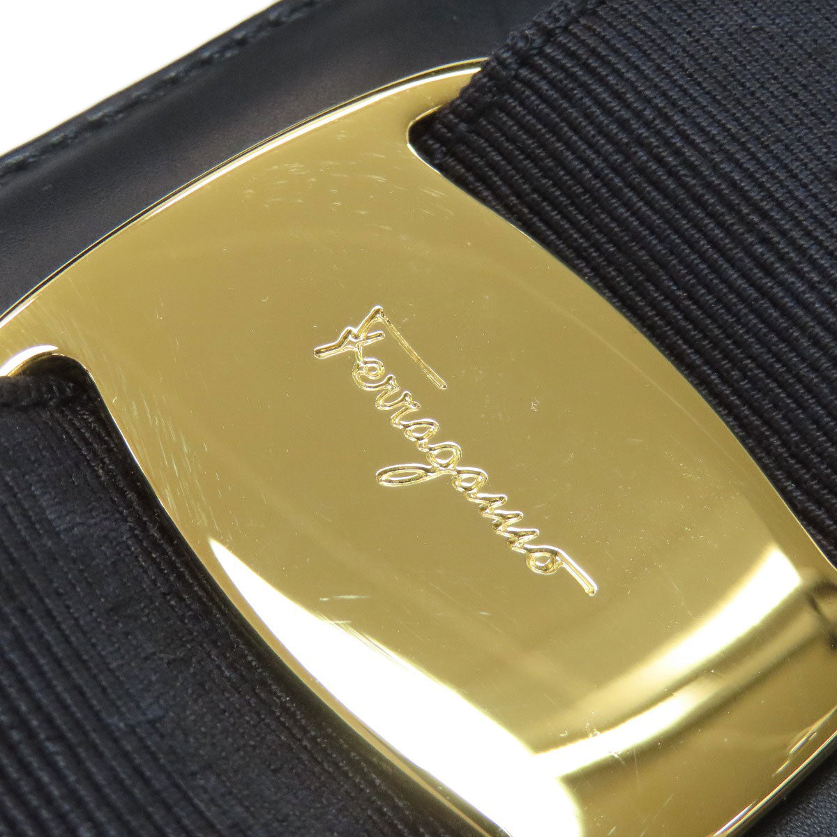 Salvatore Ferragamo Vala Ribbon 2WAY Handbag Leather Ladies [Used]