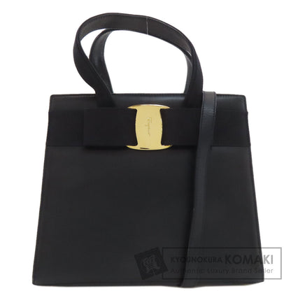 Salvatore Ferragamo Vala Ribbon 2WAY Handbag Leather Ladies [Used]