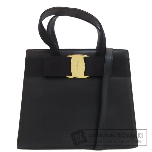 Salvatore Ferragamo Vala Ribbon 2WAY Handbag Leather Ladies [Used]