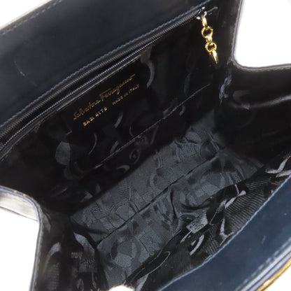 Salvatore Ferragamo Vala Ribbon 2WAY Handbag Leather Ladies [Used]