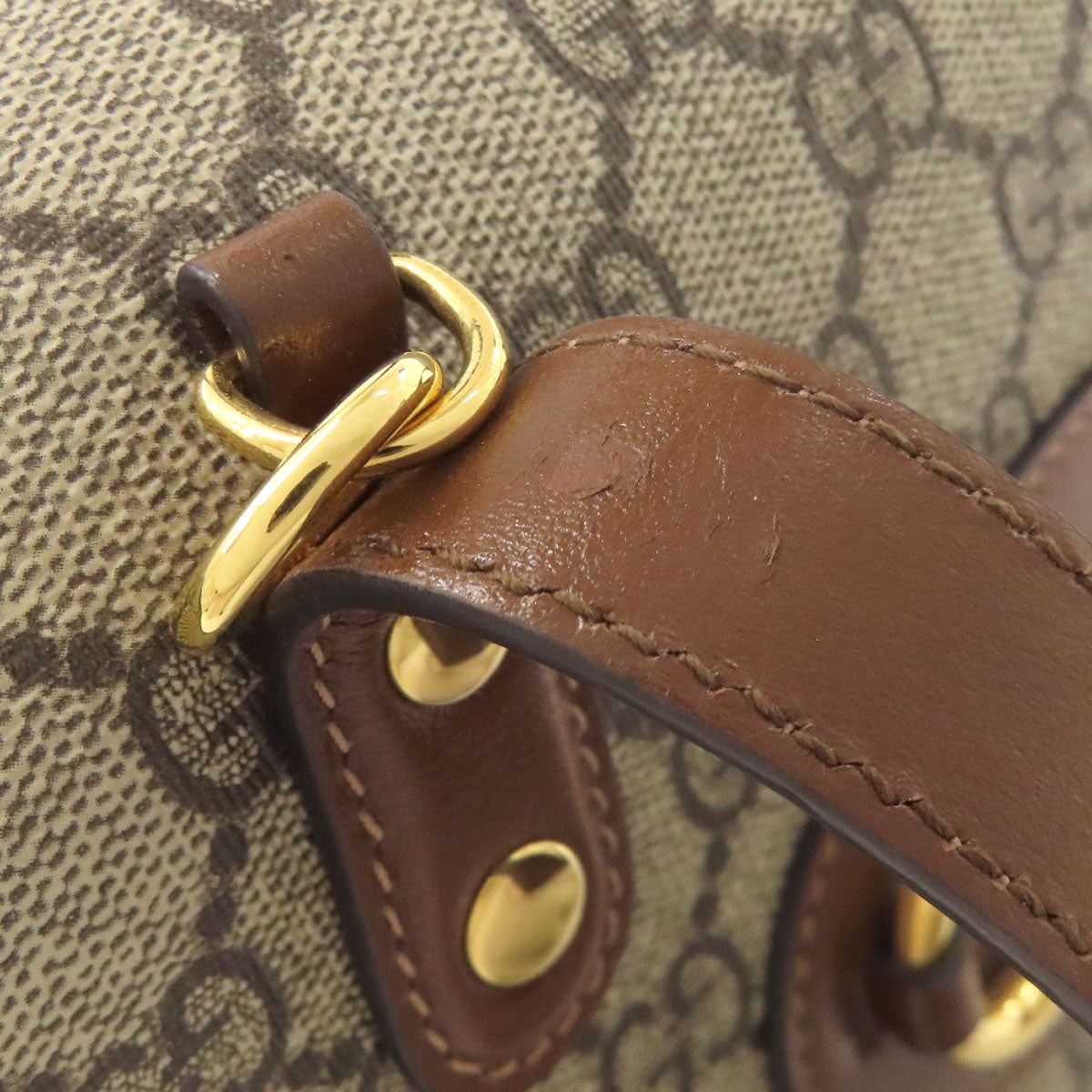 GUCCI 645453 Horsebit 1955 GG Supreme 2-Way Handbag PVC LeatherLadies [Used]