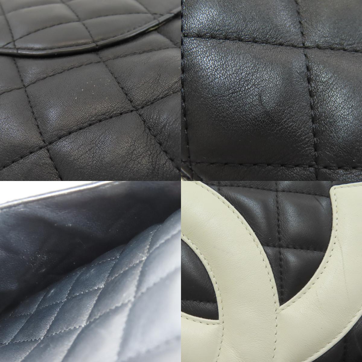 CHANEL CAMBON LINE SilverHardware Handbag Calf Ladies [Used]