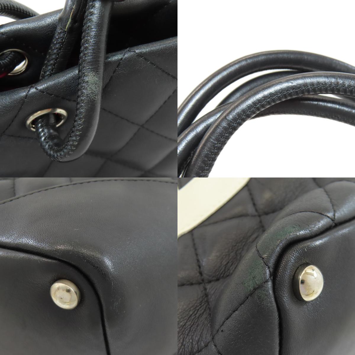 CHANEL CAMBON LINE SilverHardware Handbag Calf Ladies [Used]