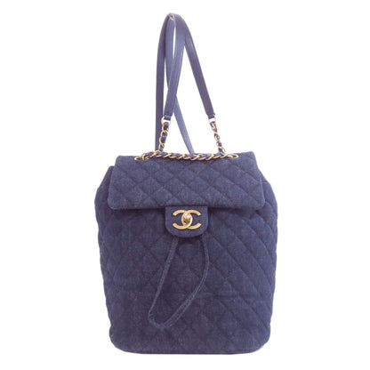 CHANEL Matelasse COCO Mark GoldHardware Backpack Â· Daypack Denim Ladies [Used]