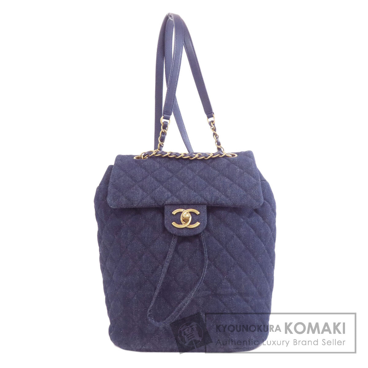CHANEL Matelasse COCO Mark GoldHardware Backpack Â· Daypack Denim Ladies [Used]