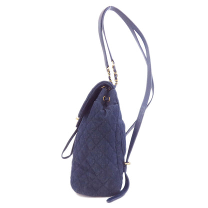 CHANEL Matelasse COCO Mark GoldHardware Backpack Â· Daypack Denim Ladies [Used]