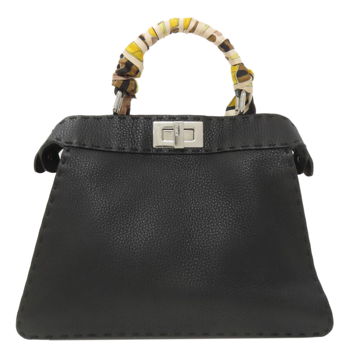 FENDI Peekaboo I See You Small Selleria with Wrappy 2-Way Handbag Calf Ladies [Used]
