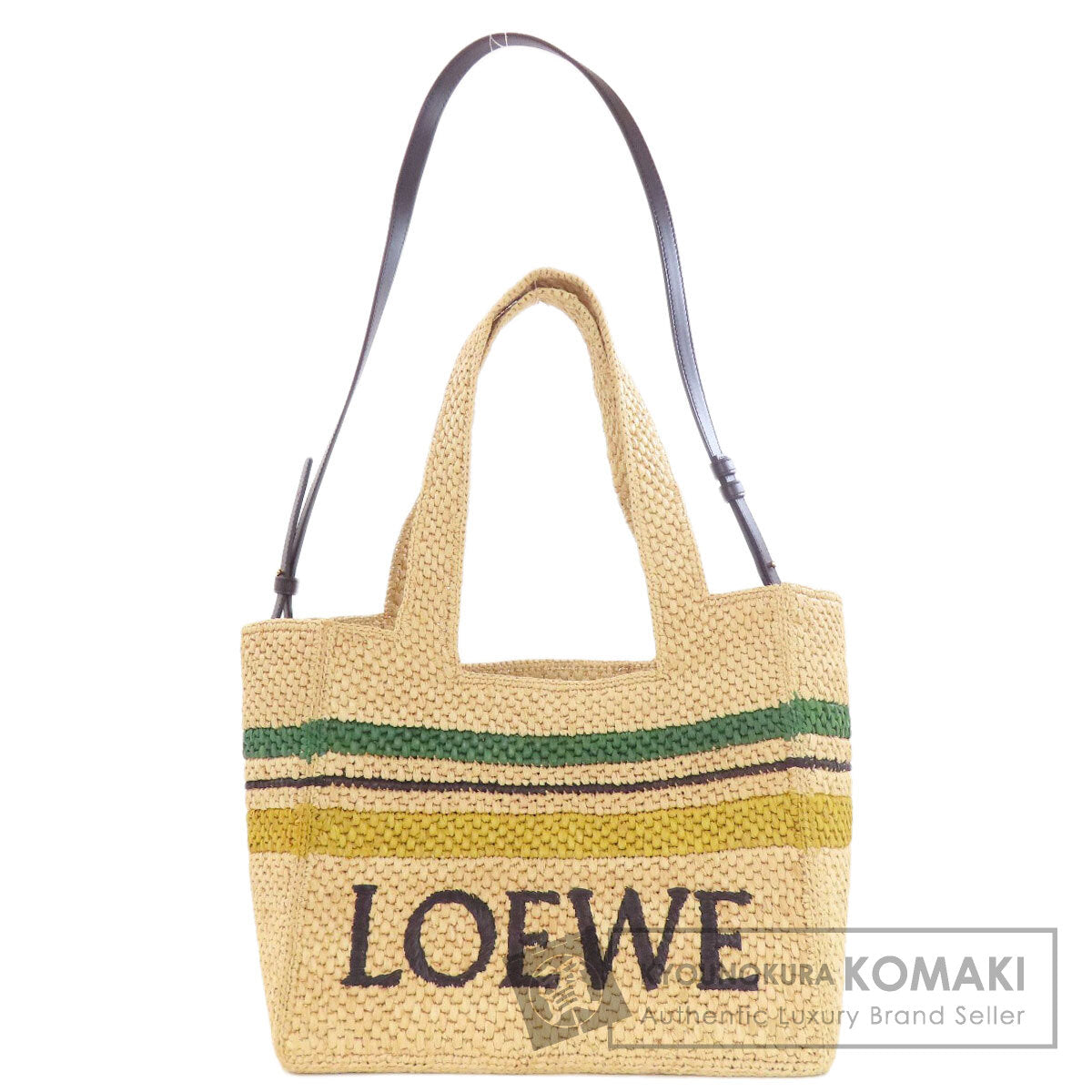 LOEWE Font Tote 2WAY Handbag Raffia Ladies [Used]