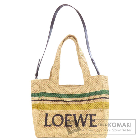 LOEWE Font Tote 2WAY Handbag Raffia Ladies [Used]