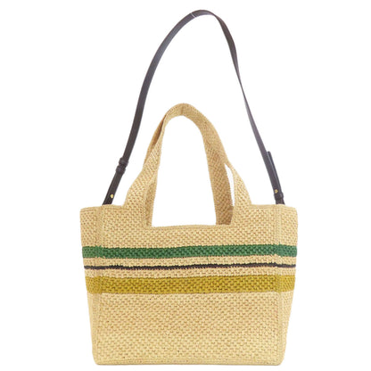 LOEWE Font Tote 2WAY Handbag Raffia Ladies [Used]