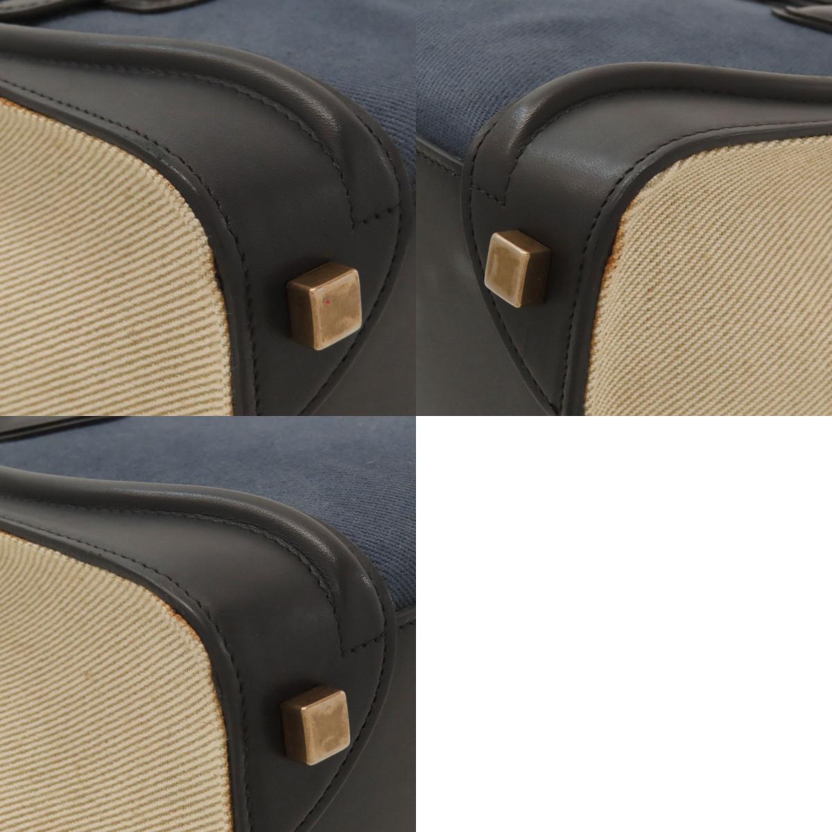 CELINE Luggage micro Handbag Canvas Ladies [Used]