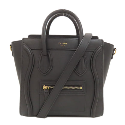 CELINE Luggage nano 2 WAY Handbag Calf Ladies [Used]