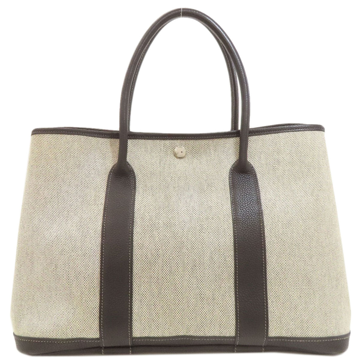 HERMES Garden Party PM Silver Hardware Tote Bag Tower ash Ladies [Used]