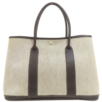 HERMES Garden Party PM Silver Hardware Tote Bag Tower ash Ladies [Used]