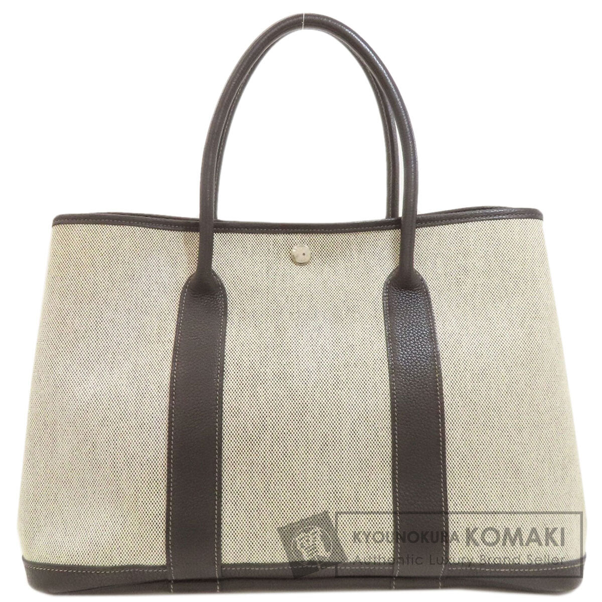 HERMES Garden Party PM Silver Hardware Tote Bag Tower ash Ladies [Used]