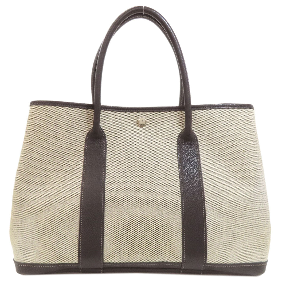 HERMES Garden Party PM Silver Hardware Tote Bag Tower ash Ladies [Used]