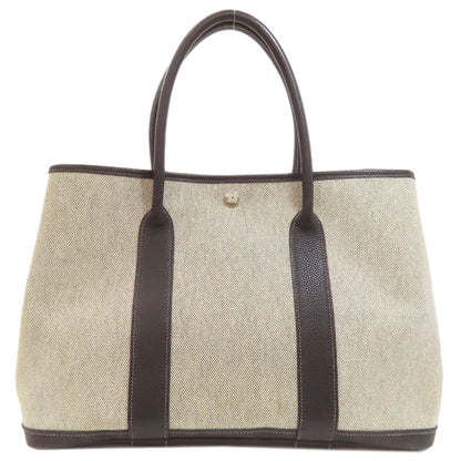 HERMES Garden Party PM Silver Hardware Tote Bag Tower ash Ladies [Used]