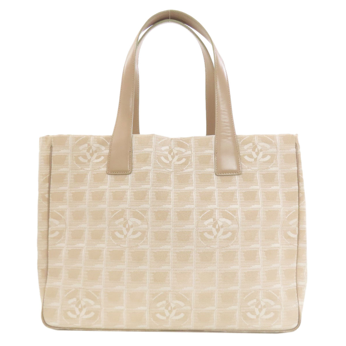 CHANEL New Travel Line MM Tote Bag Nylon jacquard Ladies [Used]