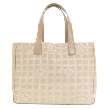 CHANEL New Travel Line MM Tote Bag Nylon jacquard Ladies [Used]