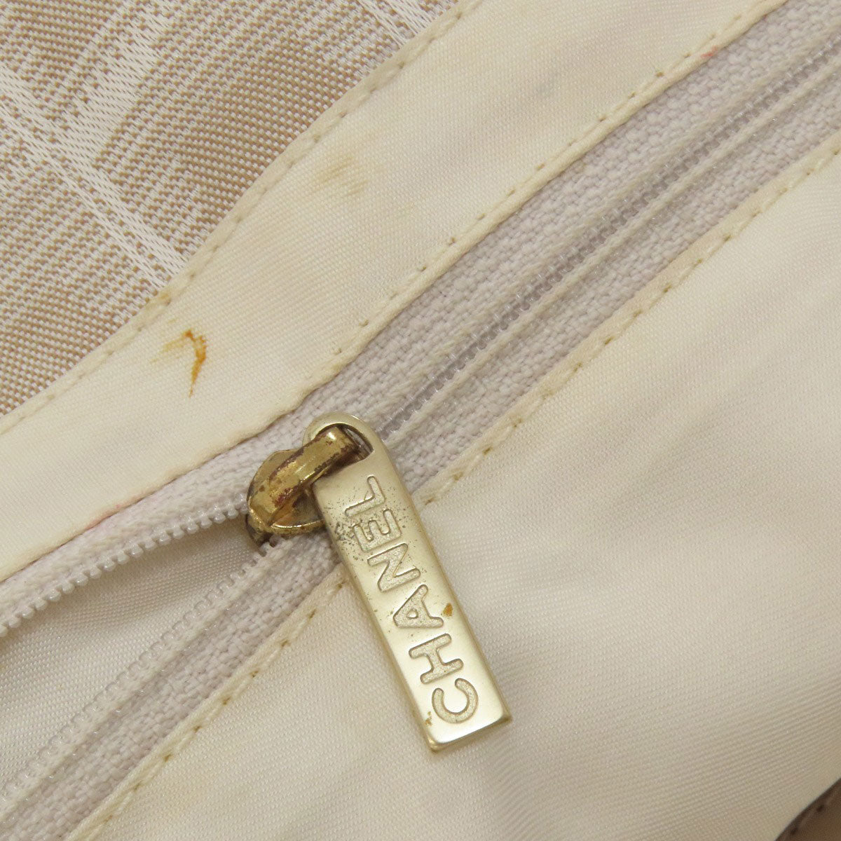 CHANEL New Travel Line MM Tote Bag Nylon jacquard Ladies [Used]