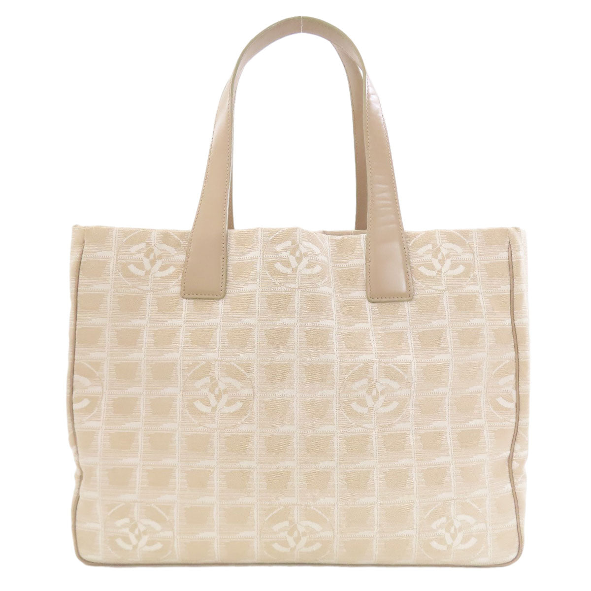 CHANEL New Travel Line MM Tote Bag Nylon jacquard Ladies [Used]