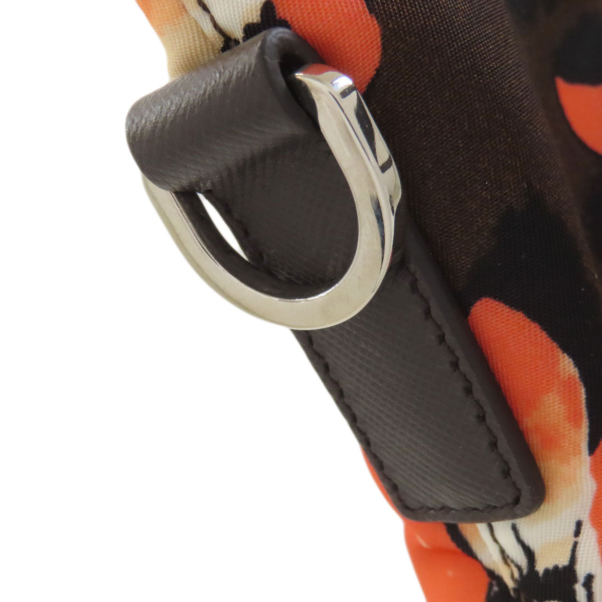 PRADA B4696F Logo Hardware Flower 2WAY Tote Bag Nylon Ladies [Used]