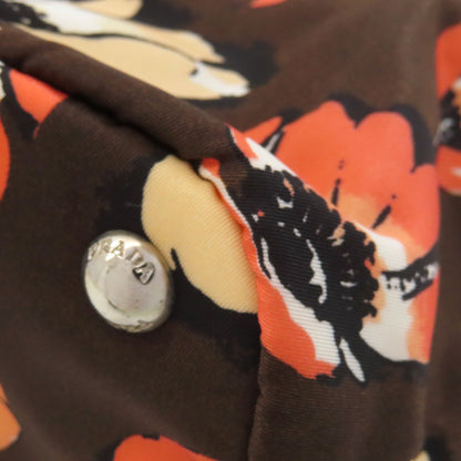 PRADA B4696F Logo Hardware Flower 2WAY Tote Bag Nylon Ladies [Used]