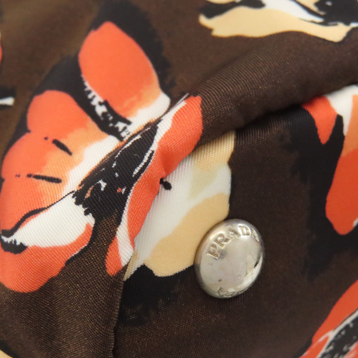 PRADA B4696F Logo Hardware Flower 2WAY Tote Bag Nylon Ladies [Used]