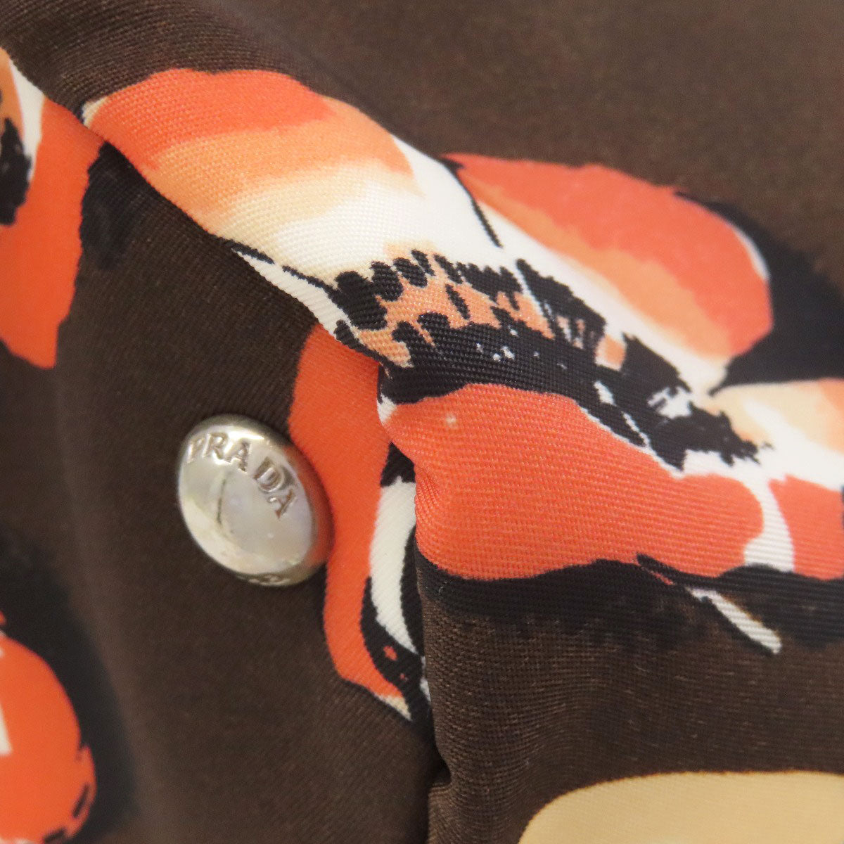 PRADA B4696F Logo Hardware Flower 2WAY Tote Bag Nylon Ladies [Used]