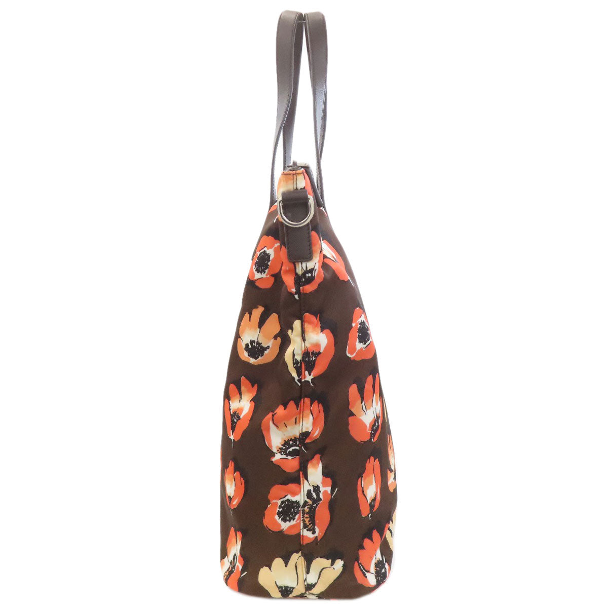 PRADA B4696F Logo Hardware Flower 2WAY Tote Bag Nylon Ladies [Used]