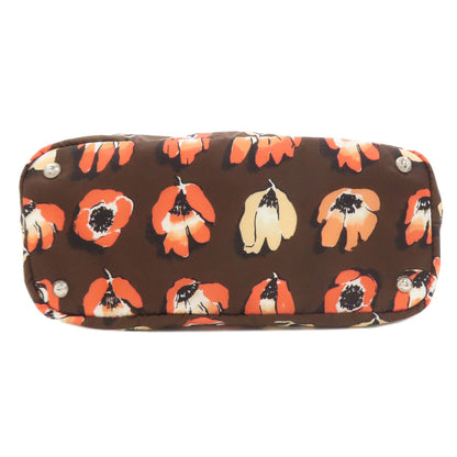 PRADA B4696F Logo Hardware Flower 2WAY Tote Bag Nylon Ladies [Used]