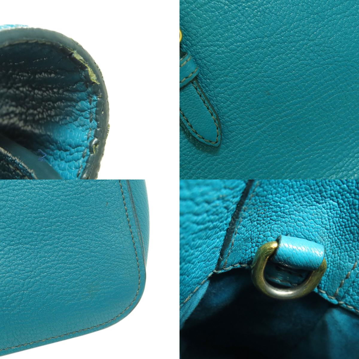 MIUMIU Madras 2WAY Handbag Leather Ladies [Used]