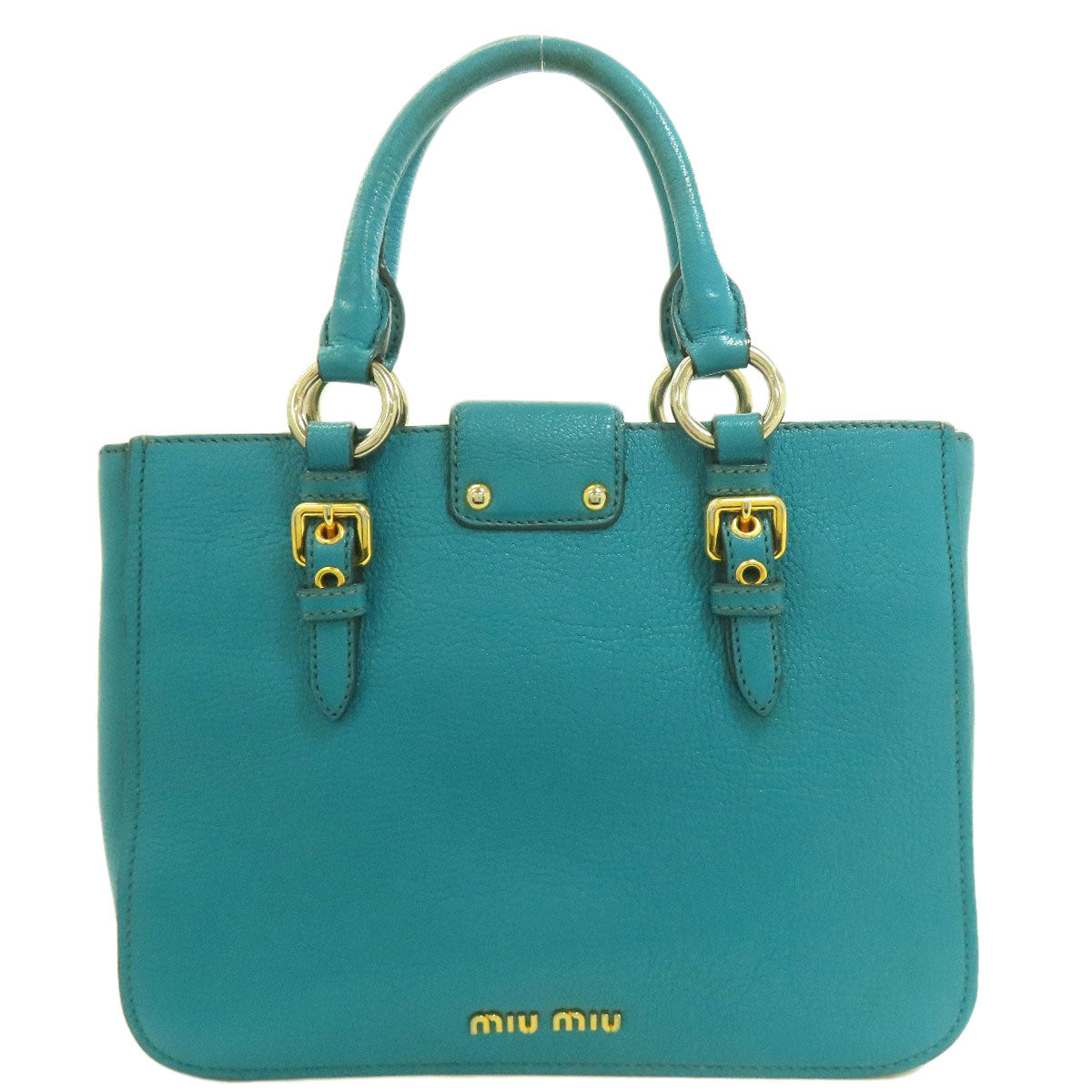 MIUMIU Madras 2WAY Handbag Leather Ladies [Used]