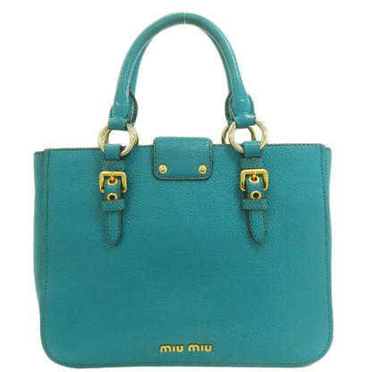 MIUMIU Madras 2WAY Handbag Leather Ladies [Used]