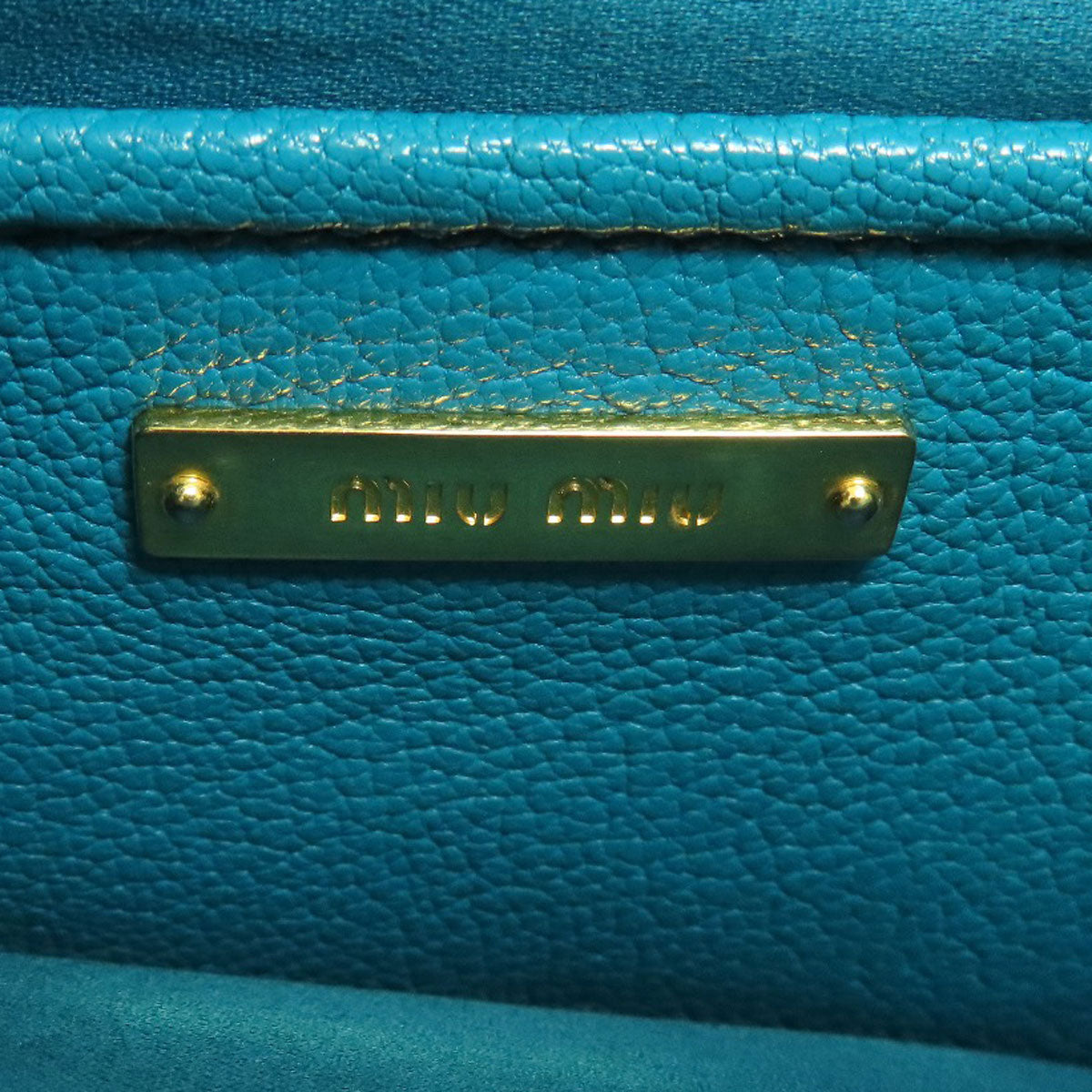 MIUMIU Madras 2WAY Handbag Leather Ladies [Used]