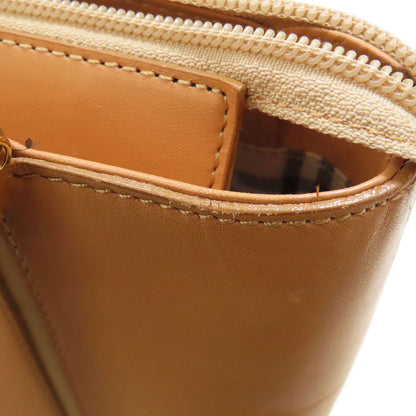 BURBERRY logo Handbag Leather Ladies [Used]