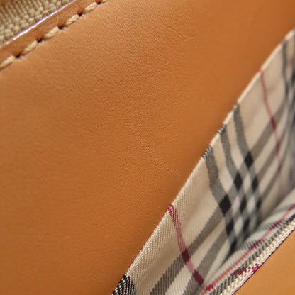 BURBERRY logo Handbag Leather Ladies [Used]