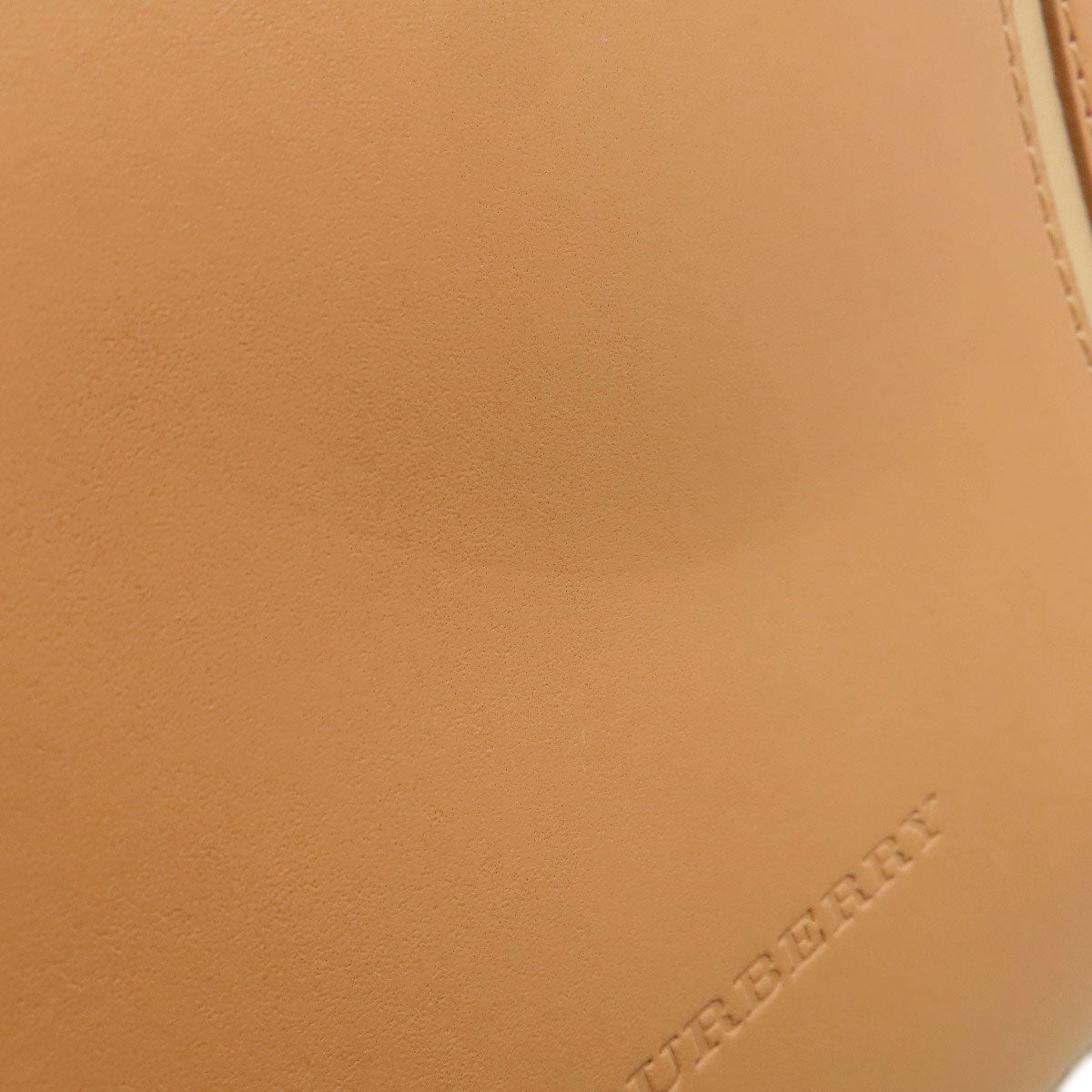 BURBERRY logo Handbag Leather Ladies [Used]