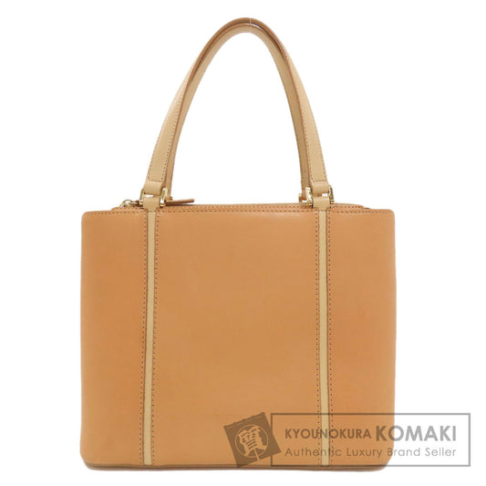 BURBERRY logo Handbag Leather Ladies [Used]